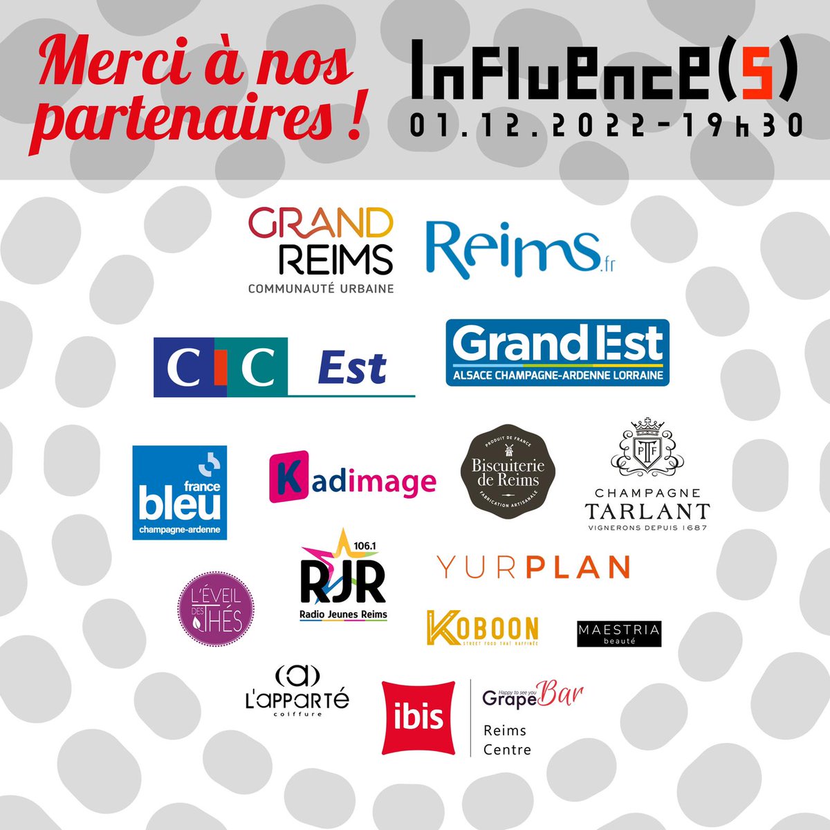 🙌Un grand merci à tous nos partenaires! Un soutien fondamental qui a permis la tenue de ce TEDxReims#2022.

MERCI

#influence #reims #tedxreims #artdevivre #culture