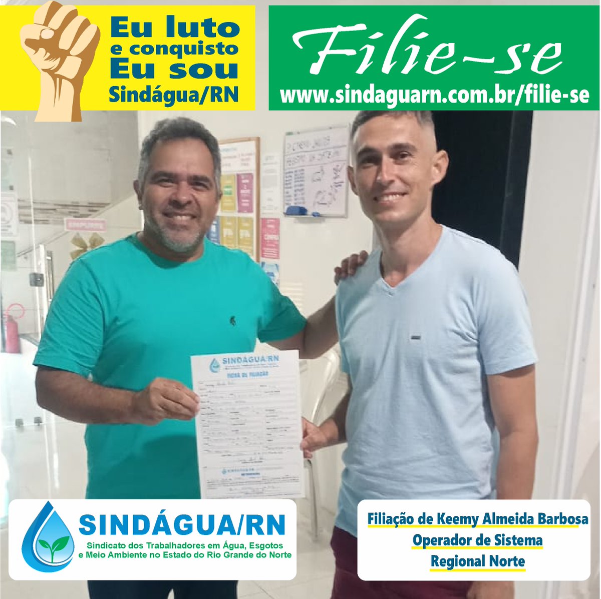 Sindaguarn's tweet photo. Filie-se ao Sindágua/RN!
Fortaleça a luta de sua categoria! https://t.co/dG2qQD1FOA