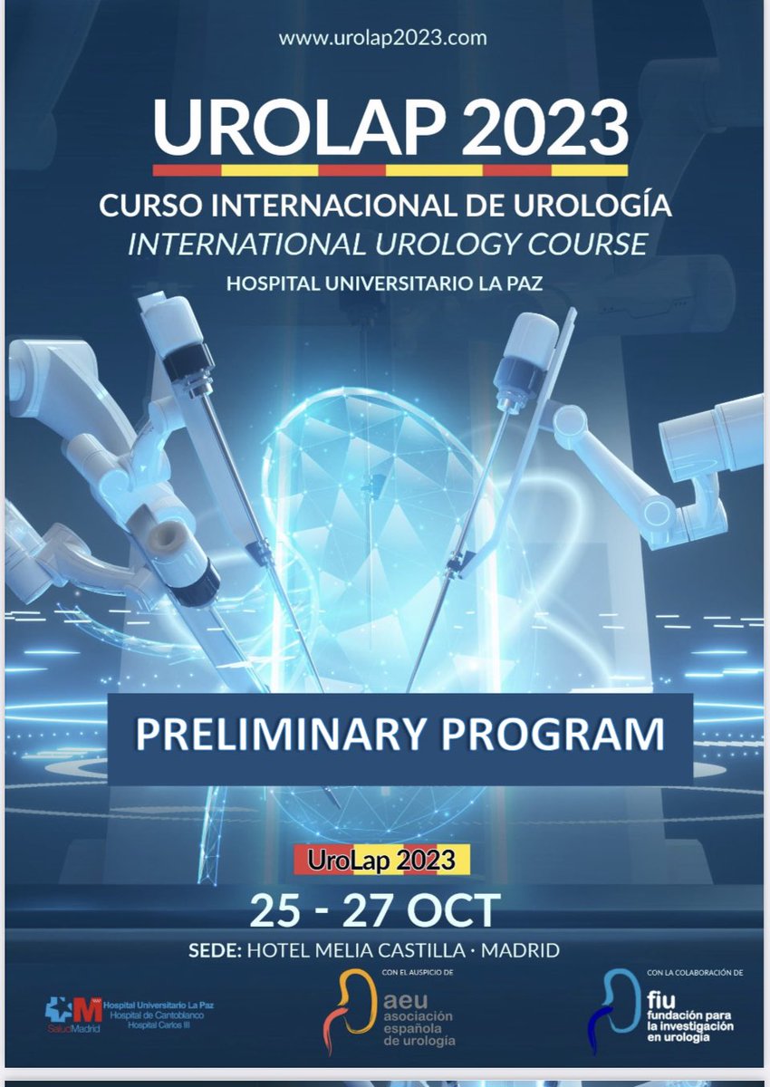 asierleivar's tweet photo. SAVE THE DATE!!! UROLAP returns!! @EndoLapRobAEU @InfoAeu @uromadrid @CAU_URO @AmerUrological @Uroweb https://t.co/ALgVSagwFR