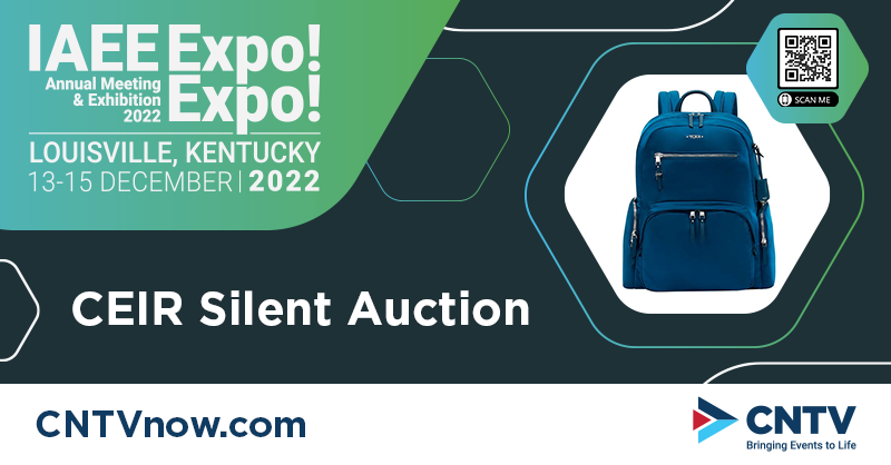 During next week's <a href="/IAEE_HQ/">IAEE Headquarters</a> Expo! Expo!, be sure to check out all the amazing items available for the <a href="/CEIR_HQ/">CEIR Headquarters</a> Foundation's Silent Auction. 

CNTV has donated a go-to travel item for the CNTV Team, the perfect travel companion for every #eventprof! #CNTVatExpoExpo #ShowForShows