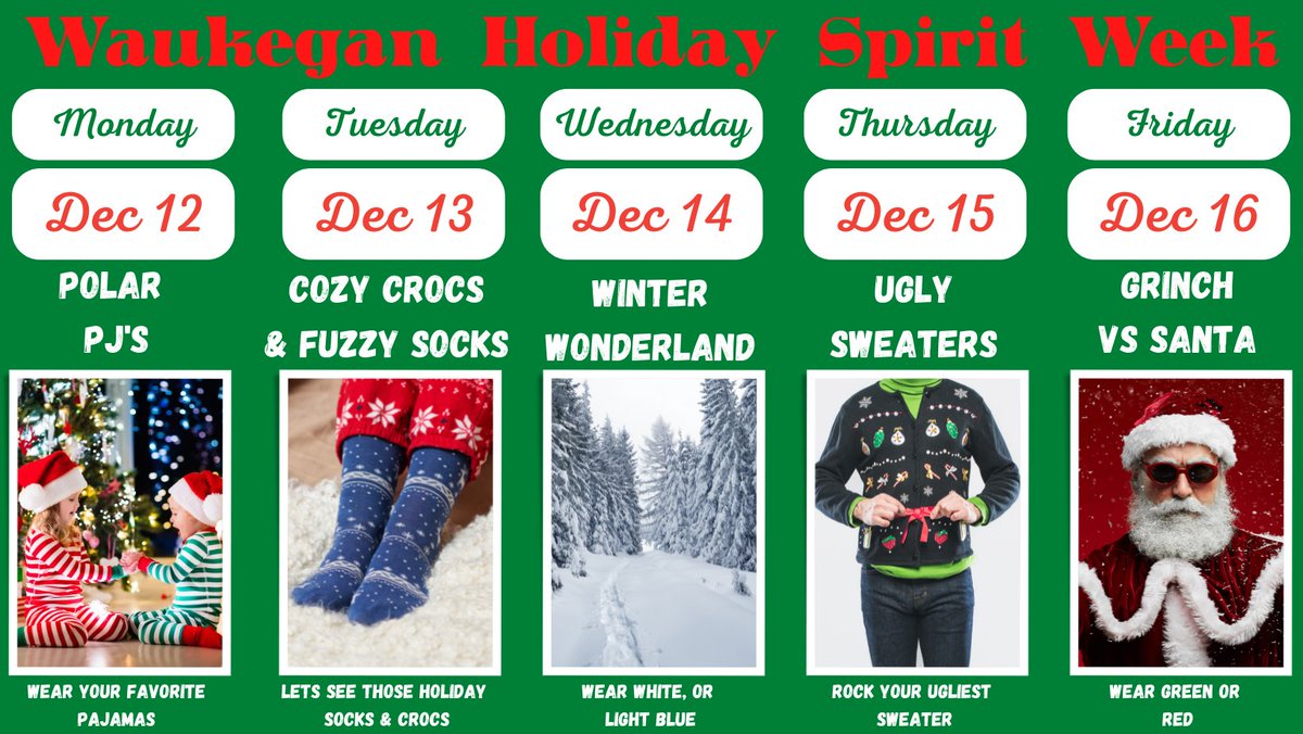 This next Monday, don't forget to wear your favorite jammies! We are eager to start our Holiday Spirit Week!
- - - - 
¡Este próximo lunes, no olvides ponerte tus pijamas favoritos! ¡Estamos ansiosos por comenzar nuestra Semana del Espíritu Navideño!