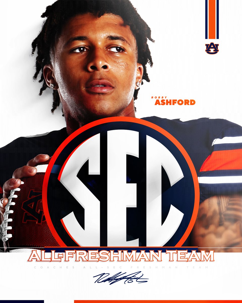 He's just getting started.

<a href="/SEC/">Southeastern Conference</a> 𝗔𝗟𝗟-𝗙𝗥𝗘𝗦𝗛𝗠𝗔𝗡 𝗧𝗘𝗔𝗠

🏆 auburntige.rs/3PdJ8nI