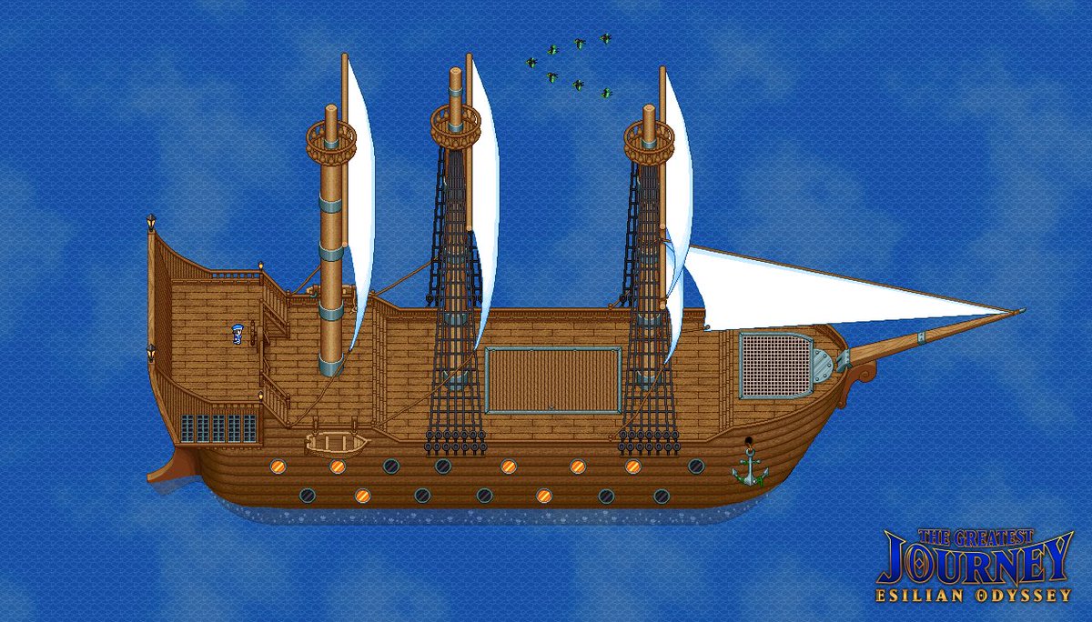 PlayTGJ's tweet photo. You want ships? We got ships! Big ships, little ships, spooky ships, and ships you haven't even seen yet!

Read all about them in our devlog. ➡️ https://t.co/SE3Q7Wg7I3

#screenshotsaturday | #pixelart | #gamedev | #indiedev | #rpgmaker | #TGJ https://t.co/ig54vaxKyI