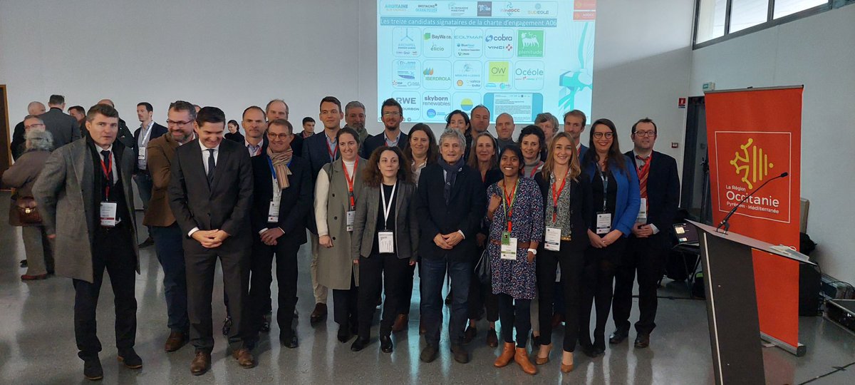 #Energaia Les 13 industriels candidats aux parcs commerciaux Éolien Flottant en Occitanie autour de <a href="/DidierCodorniou/">Didier Codorniou</a> VP de la Région <a href="/Occitanie/">Région Occitanie</a> <a href="/ADOCC_/">AD'OCC</a> <a href="/TchakerianMarie/">Tchakerian</a> #windocc