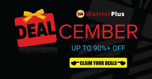 DEALCEMBER is here! We're back with even more deals all through the month of December, save up to 90% on the best evergreen offers on WarriorPlus, but hurry, each deal only lasts a number of days... Go here before they're gone:
lexico.odoo.com/r/H5y