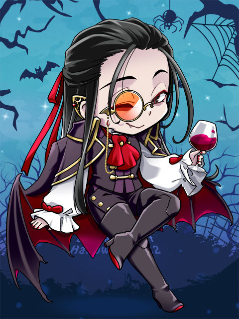 「ふぇ～!納品のお知らせ!ヴァンパイア黒暗さんであーる!(๑`3')ノチャイナ混じ」|蒼鷹のイラスト
