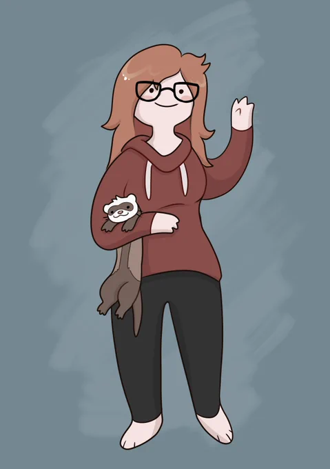 i have been binge watching adventure time and wanted to try a silly thing.  need more ferrets tho 