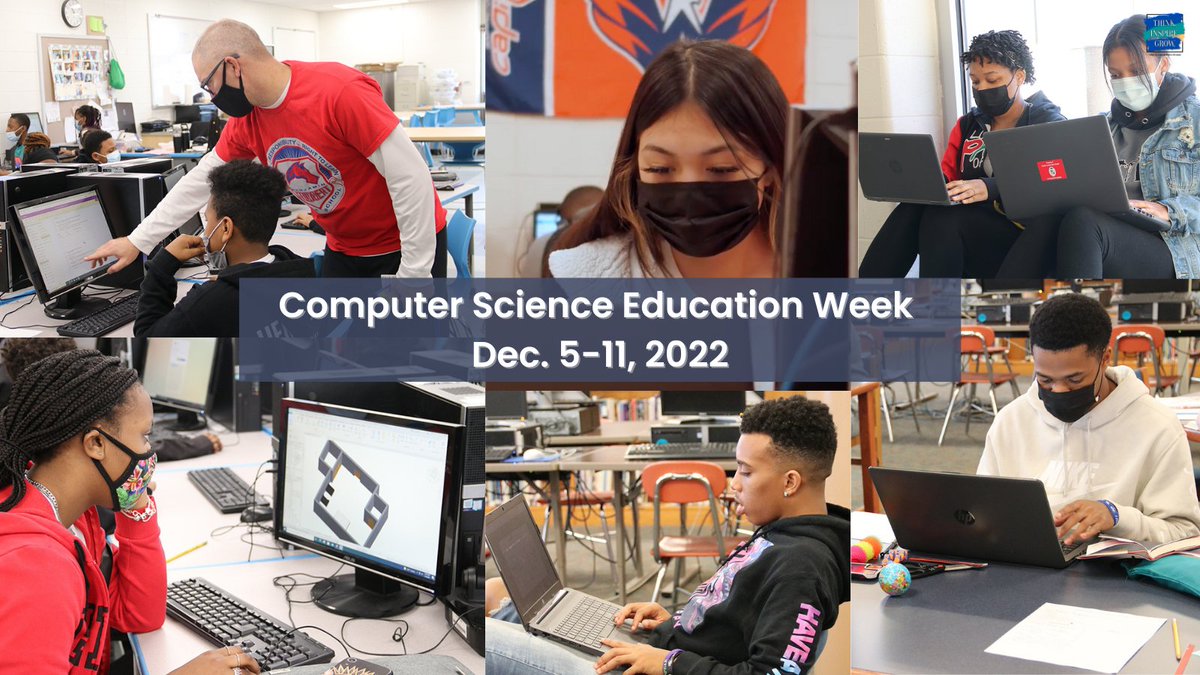 CCPS's tweet image. #ComputerScienceEducationWeek focuses on inspiring students to learn more about the field and celebrating contributions made toward it, csedweek.org. CCPS supports the diversity and access of STEM learning in each CCPS school to propel forward thinking and innovation.