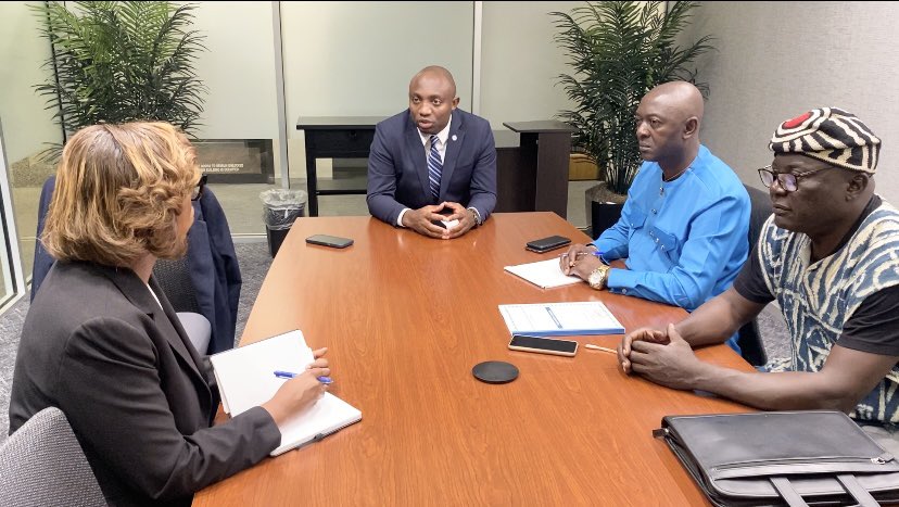 raoulkeddy's tweet photo. ๐จ๐ฒ-๐บ๐ธ Pleasure to organize this trade and investment mission from Cameroon to Houston, Texas. Mayors of the cities of Buea and Muyuka, Cameroon meeting with the U.S. Export Import Bank and the Greater Houston Black Chamber of Commerce. #RakedIntl #RaoulKeddy https://t.co/PVcQz2Jl3C