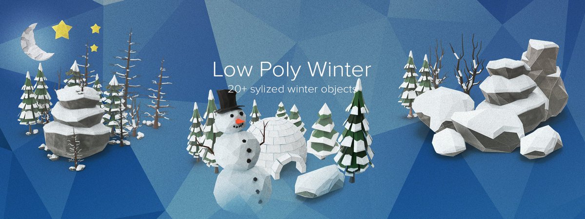 For a cute, stylized winter wonderland, be inspired by our low polygon winter collection! Includes plant life, rocks, snow structures, and more. pixelsquid.com/collections/lp… #graphicdesign #photobashing