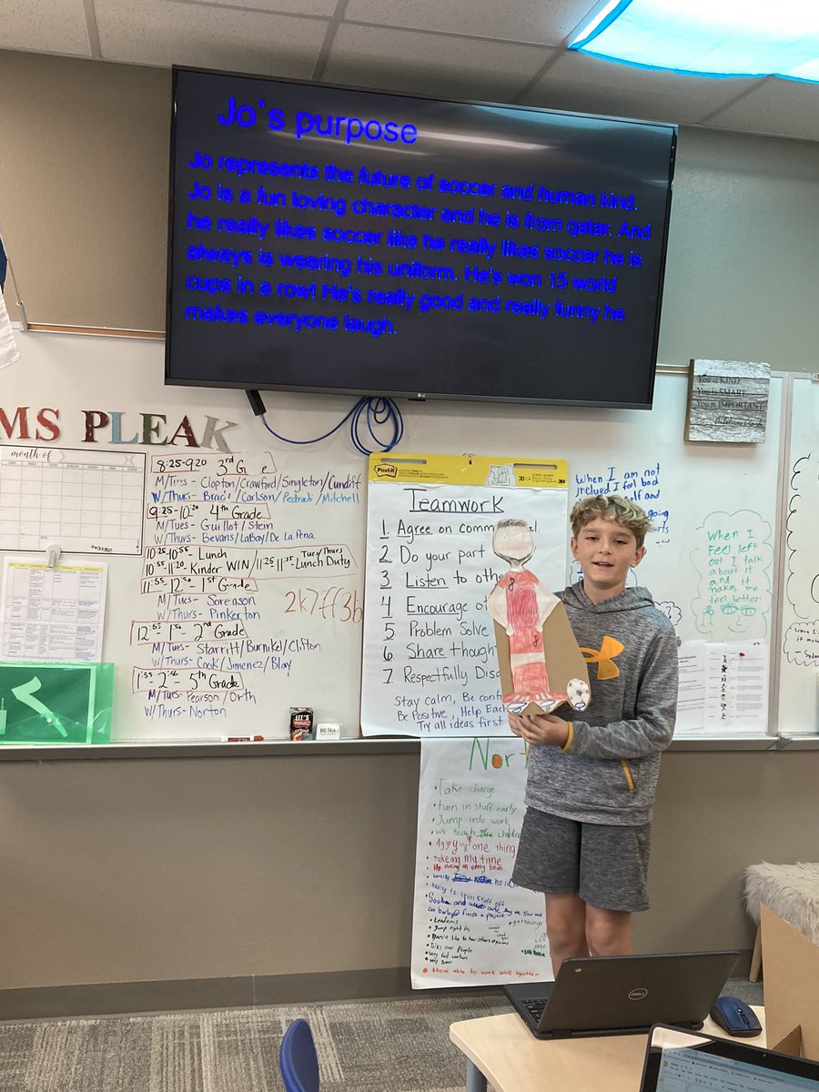 3rd-5th GT students have been celebrating 2022 World Cup by innovating a mascot to represent the host county of Qatar and how soccer brings the world together. Sharing about different parts of the world/cultures while celebrating this sport. <a href="/rancho_panthers/">RanchoSiennaPanthers</a> <a href="/LHISD_Comm/">LHISD_Communication</a> <a href="/S_Snell/">Steve Snell</a>