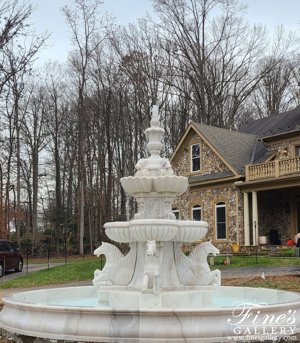 FinesGalleryLLC's tweet photo. A marble fountain that even @elonmusk would appreciate.  Including turn-key installation. Our latest blog: https://t.co/DqnC1i7O0r https://t.co/JP3Kn8857a