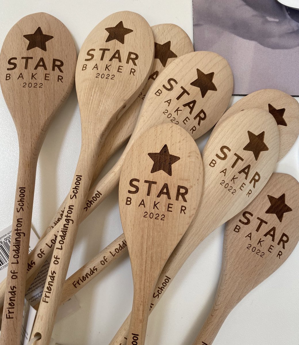 SmileHeartKiss's tweet photo. Star baker awards for a school bake off! #LoddingtonSchool #starbaker #woodenspoon #bakeoff https://t.co/9MlvErGyXC