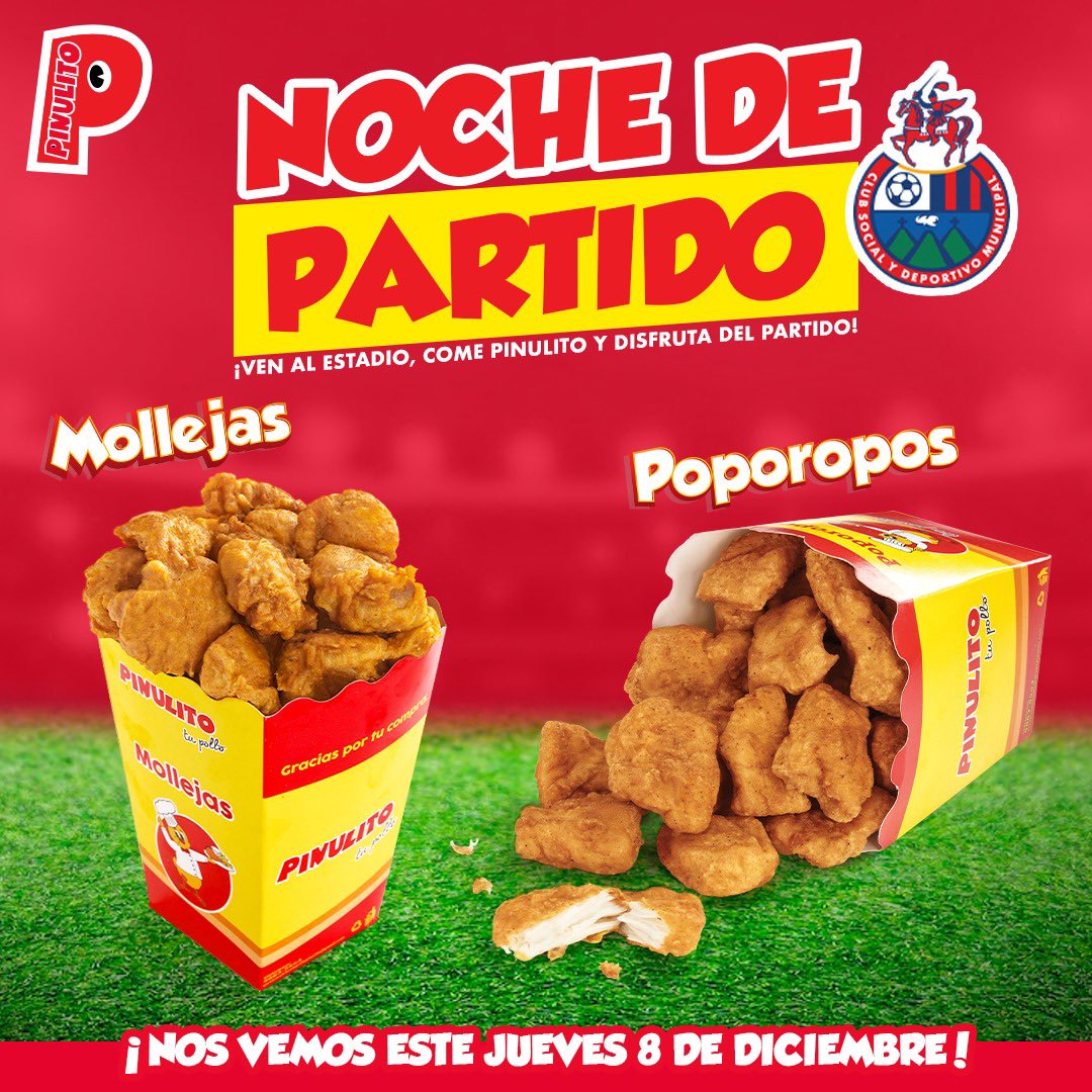 Rojos_Municipal's tweet photo. PrepΓ‘rate para disfrutar el partido de esta noche con el πππππ πππππ ππ πππππ ππππππππ.
ββ π§π¨π¬ π―ππ¦π¨π¬ ππ§ ππ₯ ππ¬ππππ’π¨ ββ
#rojosdelmunicipal #vamosrojos #PolloPinulito #estadioeltrebol #MiPolloFavorito https://t.co/4ATvGcgRgu