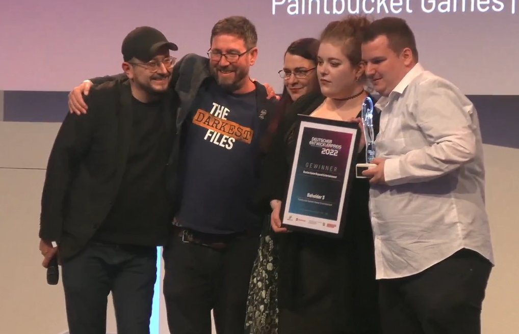 LauraWebdev's tweet photo. Congratulations to @paintbucket_de @freejsf @sstschulz @AkuramaLP et al. for winning awards at the #dep22 today! https://t.co/25D9FMjLtg