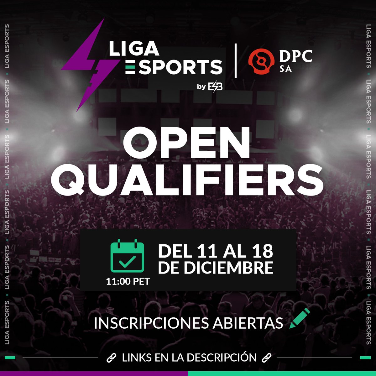 Fechas y link de inscripción de cada Qualifier:

1⃣Open Qualifier #1 Dic 11-12
✍️epulze.com/es/dota2/tourn…

2⃣Open Qualifier #2 Dic 13-14
✍️epulze.com/es/dota2/tourn…

3⃣Open Qualifier #3 Dic 15-16
✍️epulze.com/es/dota2/tourn…

4⃣Open Qualifier #4 Dic 17-18
✍️epulze.com/es/dota2/tourn…