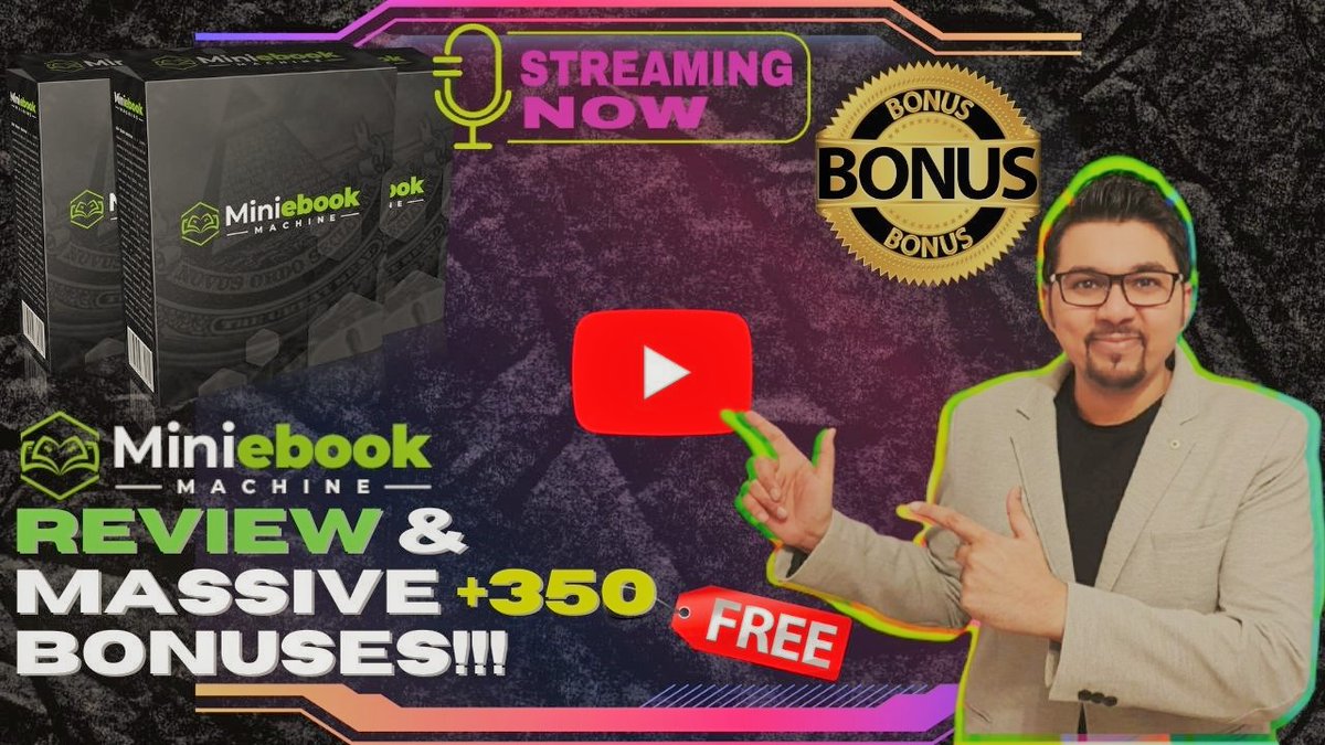 KaleemMarketing's tweet photo. MiniEbook Machine Review⚡💻📲Loaded With 1 Million+ DFY eBooks & PLR Articles📲💻⚡FREE +350 Bonuses💲💰💸
https://t.co/5p05jsTylT via @YouTube
#makemoneyonline #makemoneyfromhome #AffiliateMarketing #passiveincome #WarriorPlus #ClickBank #Google #MiniEBookMachine https://t.co/CyFhmPdiSs