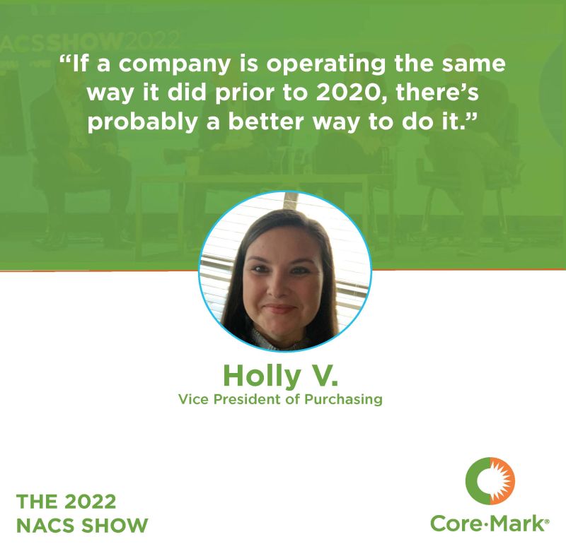 Holly V., Core-Mark's Vice President of Purchasing, shared her insights on embracing change to ensure efficiency and innovation in our industry.

Thanks for sharing your expertise, Holly!