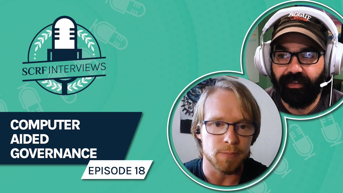 SCRForum's tweet photo. In this week's #SCRFInterviews #podcast episode, @bbeats1 of @SCRForum continues the 7-part series w/ the @block_science team, discussing strategies for computer-aided #governance w/ @mZargham and @jeffemmett. Watch below or on any major podcast platform: https://t.co/uEDXZ9V1bm https://t.co/iLB6uhDaTa