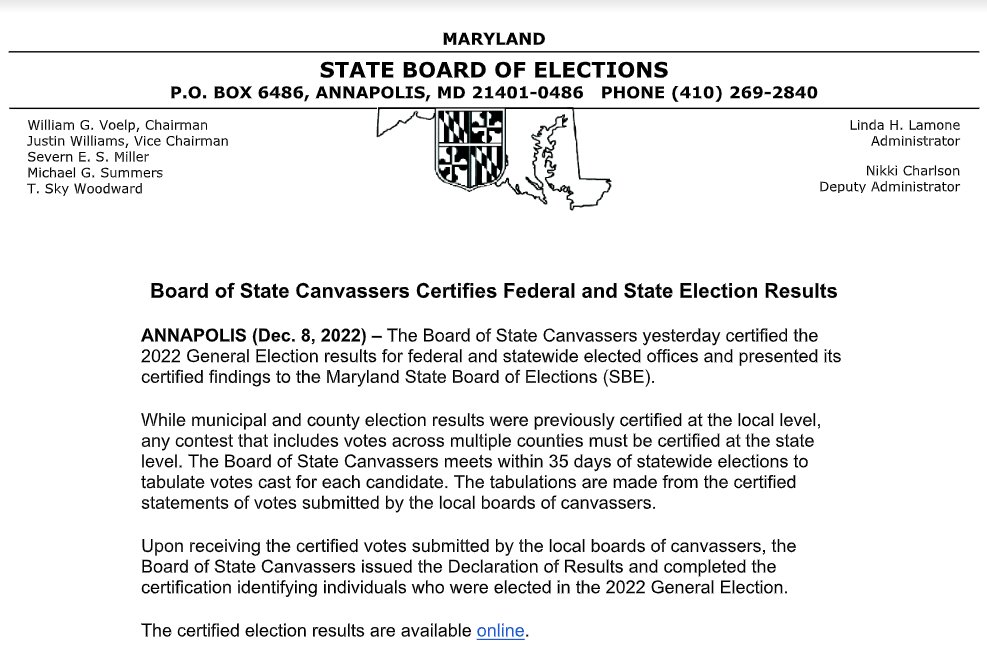 Maryland Elections (md_sbe) / Twitter