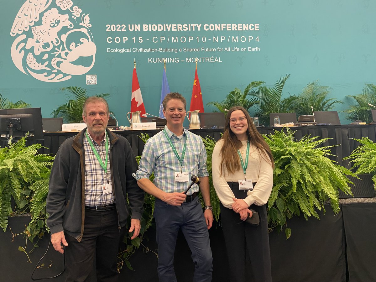 Look who's at #COP15!  CCEA board members Jacques and @tatfeiner and board member on sabbatical @ultravioletprof  #nature #biodiversity