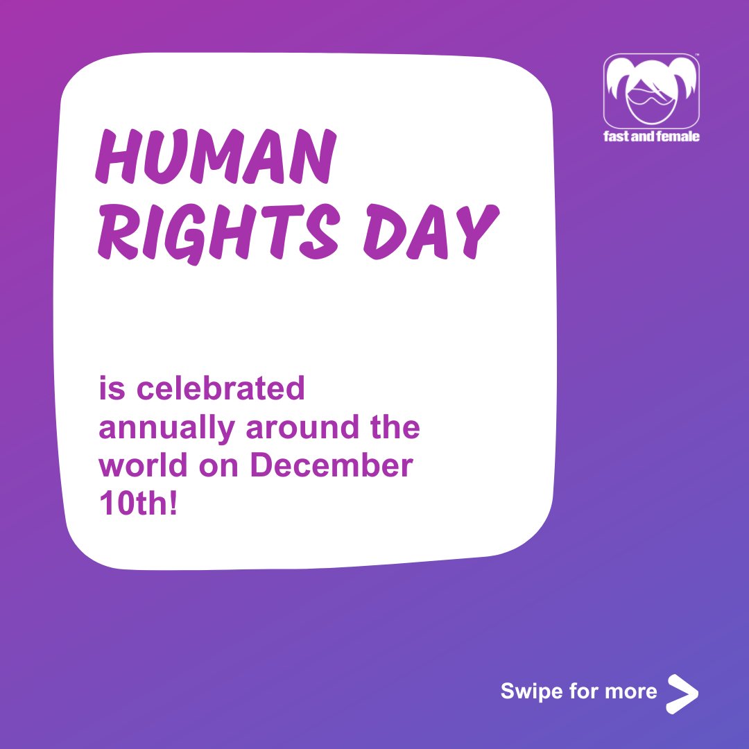 girlsforwardca's tweet image. Human Rights Day is celebrated annually around the world on Dec 10th! One of these rights includes THE RIGHT TO PLAY! Our mission at F&amp;amp;F is to help keep self-identified girls healthy and active in sports and physical activity!❤️
Help us with our mission at fastandfemale.com/givingtuesday/
