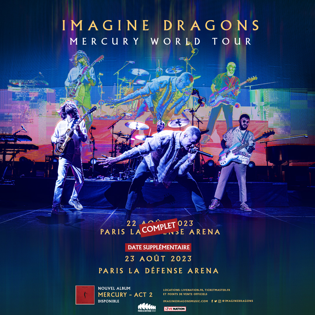 plenitudearena's tweet photo. 🚨 NOUVELLE DATE IMAGINE DRAGONS 🚨

Après l'engouement de la première date, l'emblématique groupe de pop rock annonce un nouveau concert le 23 août 2023 à @ParisLaDefArena   ! 😲
Restez en alerte pour connaitre la date de mise en vente, en cliquant ici : https://t.co/APuQIcGtin https://t.co/0wiyHBs9AS