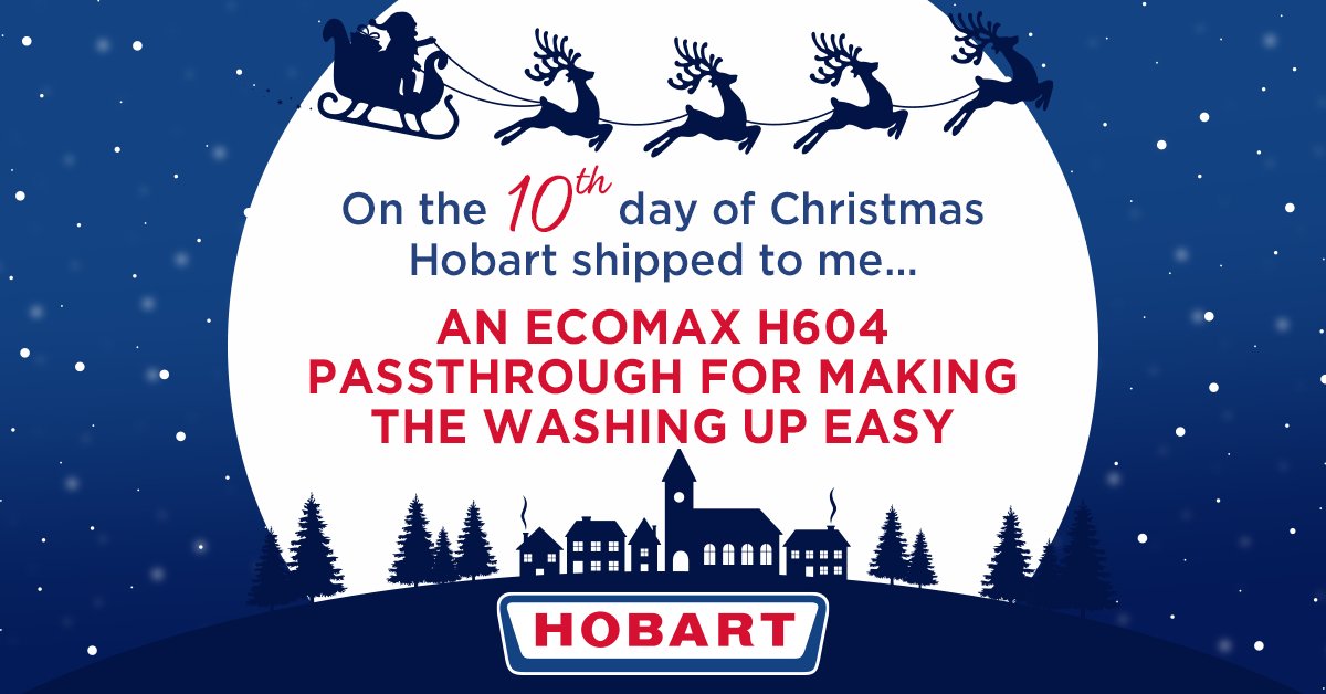 The Ecomax H604 passthrough dishwasher includes Hobart’s 4-Sided Hood design that keeps steam &amp; heat within the chamber to help save on energy. Models available with or without integrated softener.

Find out more: hobartindependent.co.uk/passthroughs/e…

#Hobarts12DaysOfChristmas #ReadyToDeliver
