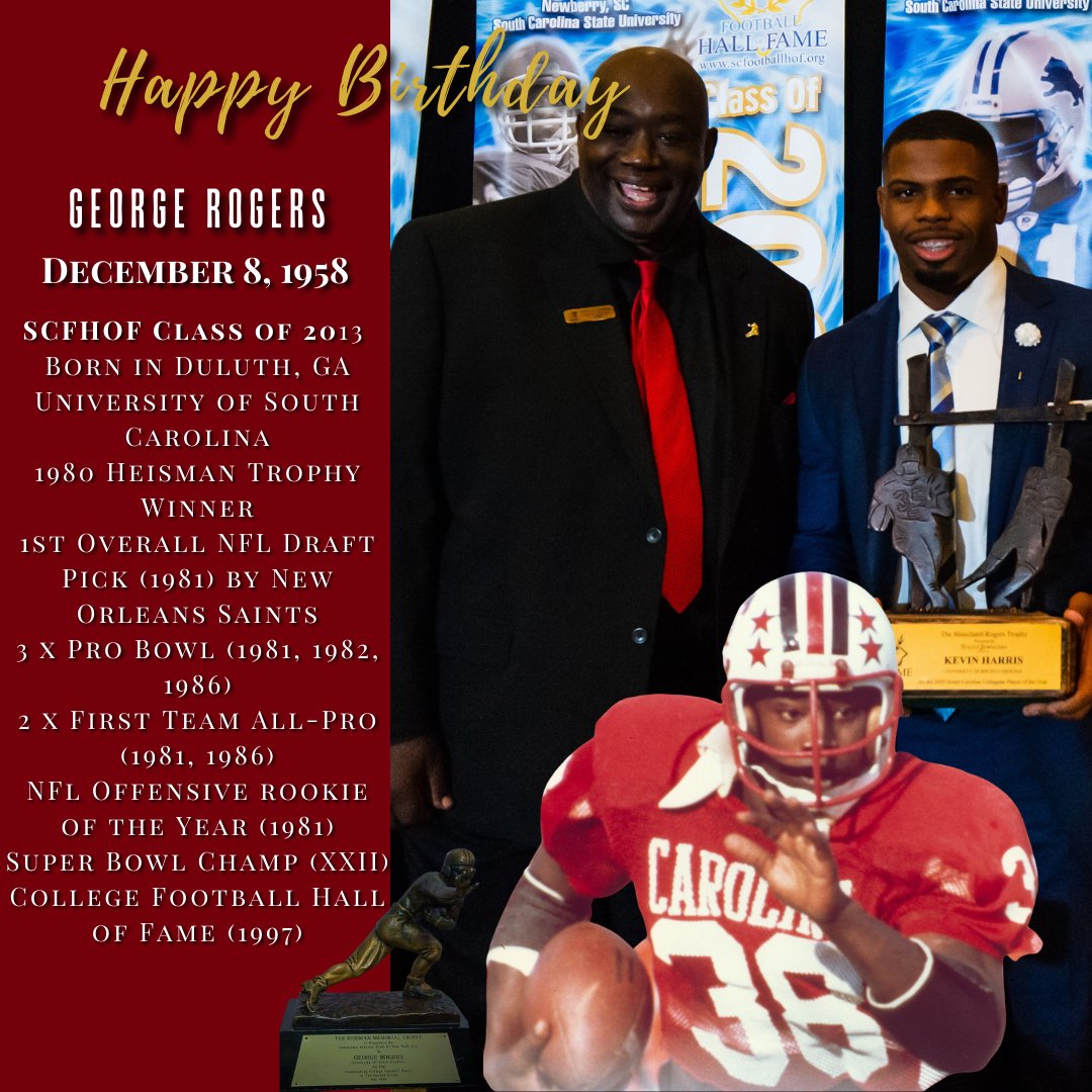 SCFootballHOF's tweet photo. Happy Birthday to the legend @georgerogers38! Have a great day, George! @GamecockFB @HeismanTrophy #SCFHOF13
https://t.co/CllYuyRjUG https://t.co/zkxLb6Y3aD
