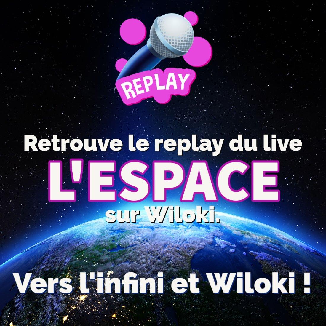 Tu as loupé le #Wiloki live sur l'Espace ? Tu peux dès maintenant y participer en #replay 🥳

Merci Choup ✨