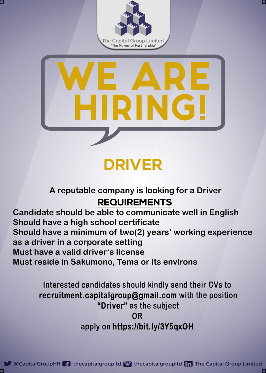 capitalfactors's tweet photo. Job Vacancy
Full details https://t.co/QFFgszxHeh
#recruiting #jobsearch https://t.co/33lOvRtCze