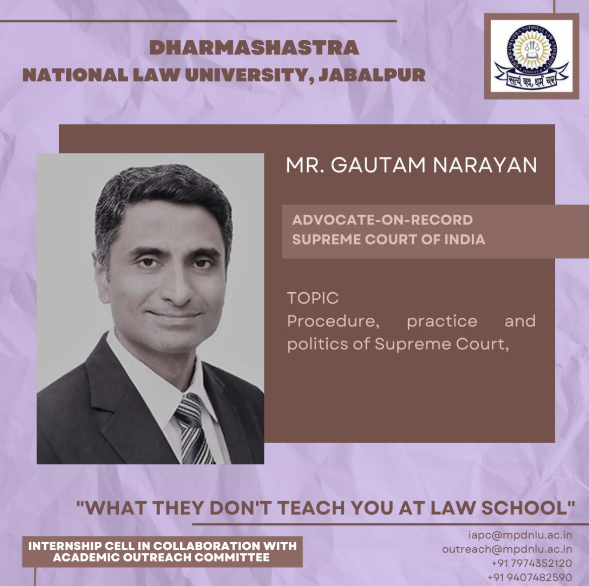 DNLUofficial's tweet photo. We are delighted to introduce to our guests and the topic on which they will be sharing their experiences with the students of DNLU. Looking forward to great enlightening sessions. #dnlu #clat #nlu (1/2) https://t.co/RCh2dSa7vx