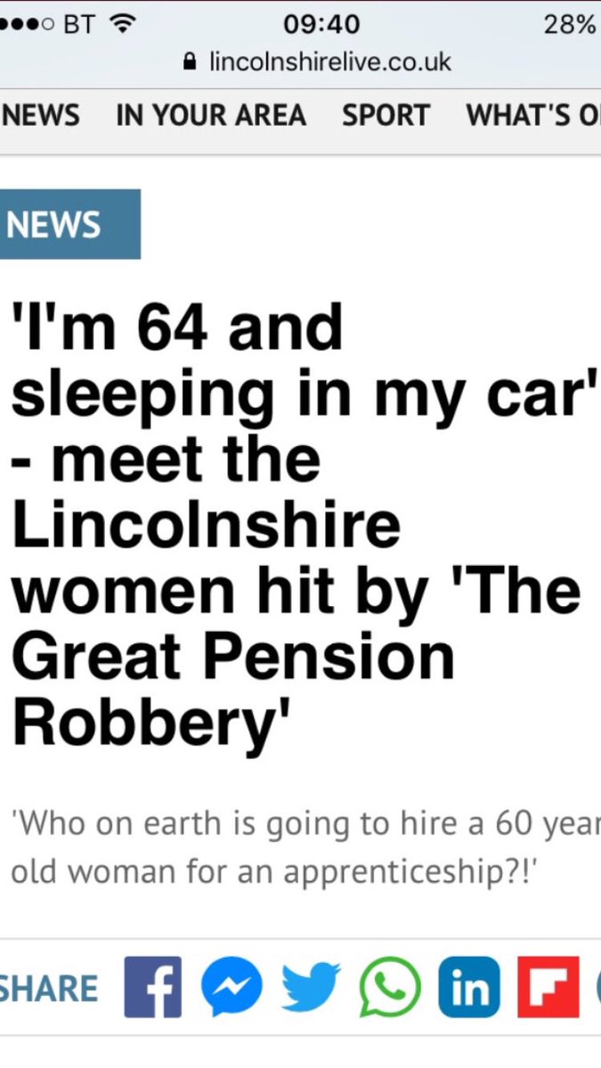 HannahD35612130's tweet photo. @Laurence_in_EU Not as insulting than being stealthily robbed by government after a life of work and paying dues 

£50,000 approx robbed from each #50sWoman ‘s household 

Reality for these #50sWomen 👇🏻 https://t.co/1tlm9Lnrtr