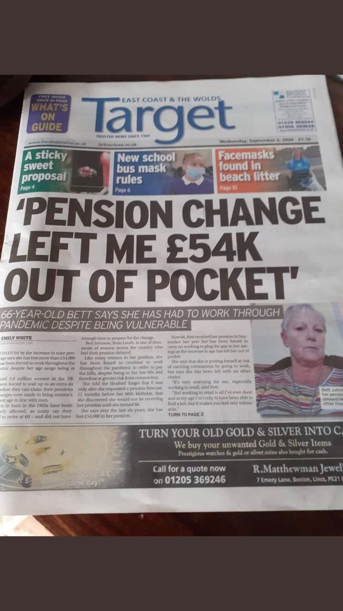 HannahD35612130's tweet photo. @Laurence_in_EU Not as insulting than being stealthily robbed by government after a life of work and paying dues 

£50,000 approx robbed from each #50sWoman ‘s household 

Reality for these #50sWomen 👇🏻 https://t.co/1tlm9Lnrtr