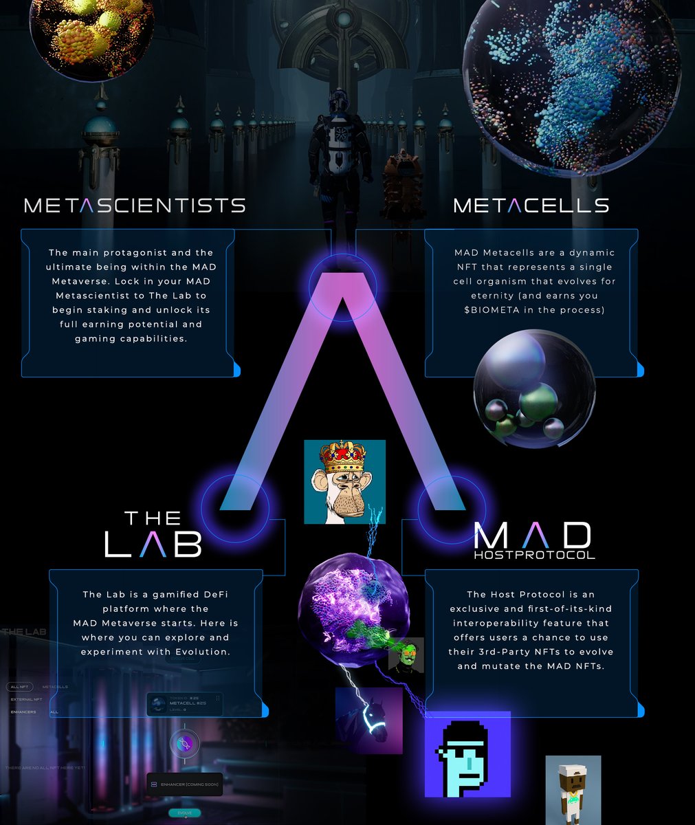 The next chapter of MAD features the release of The LAB with the Host Protocol to follow 🧪

📰 Find out more here: madmetaverse.gitbook.io/mad-metaverse-1