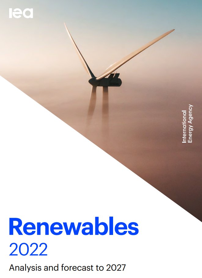 Hace dos días se publicó el nuevo informe 2022 de la IEA sobre energías renovables, ¿sabes cuales son las tendencias actuales? Te resumo 4 países con un desarrollo clave: UK, Francia, España y Alemania. Abro 🧵