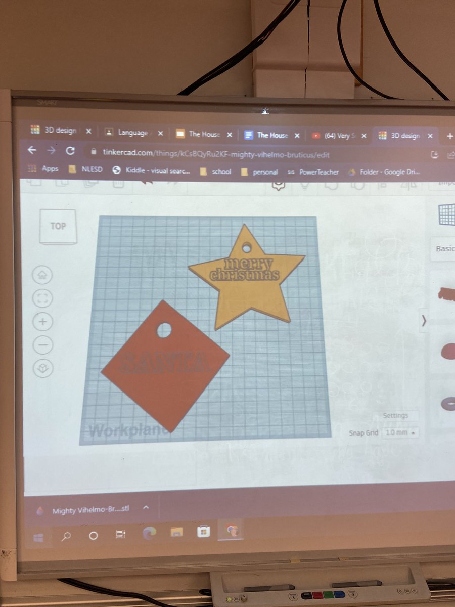 HDDawe's tweet image. Students were busy designing and creating their visions for the prefect tree ornament! #designprocess #designandcreate #makers #3Dprinting stay tuned for the final project! @beachycoveelem #tinkercad