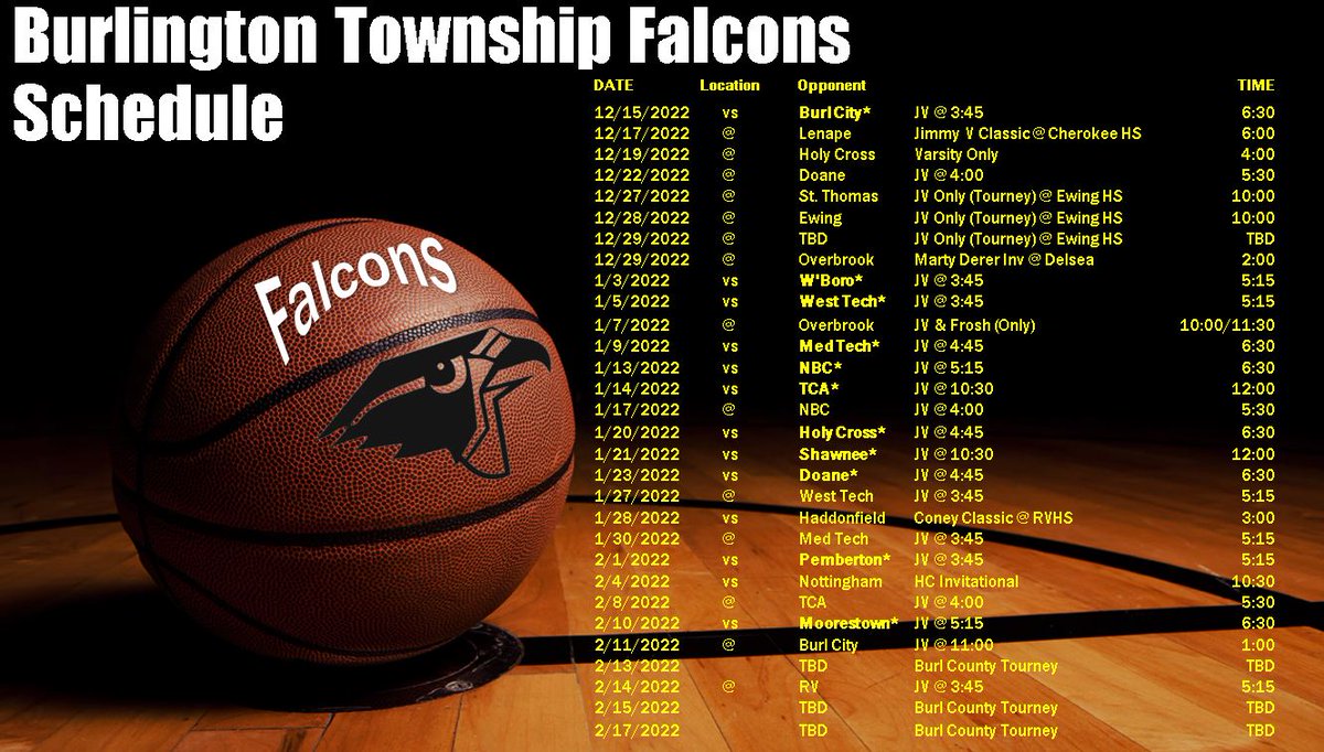 It's almost time! BT Boys Basketball 2022-2023 Schedule!