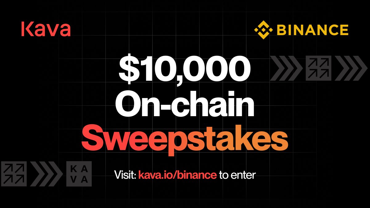 Join the #Binance $10K on-chain $KAVA Sweepstakes!
kava.io/binance
