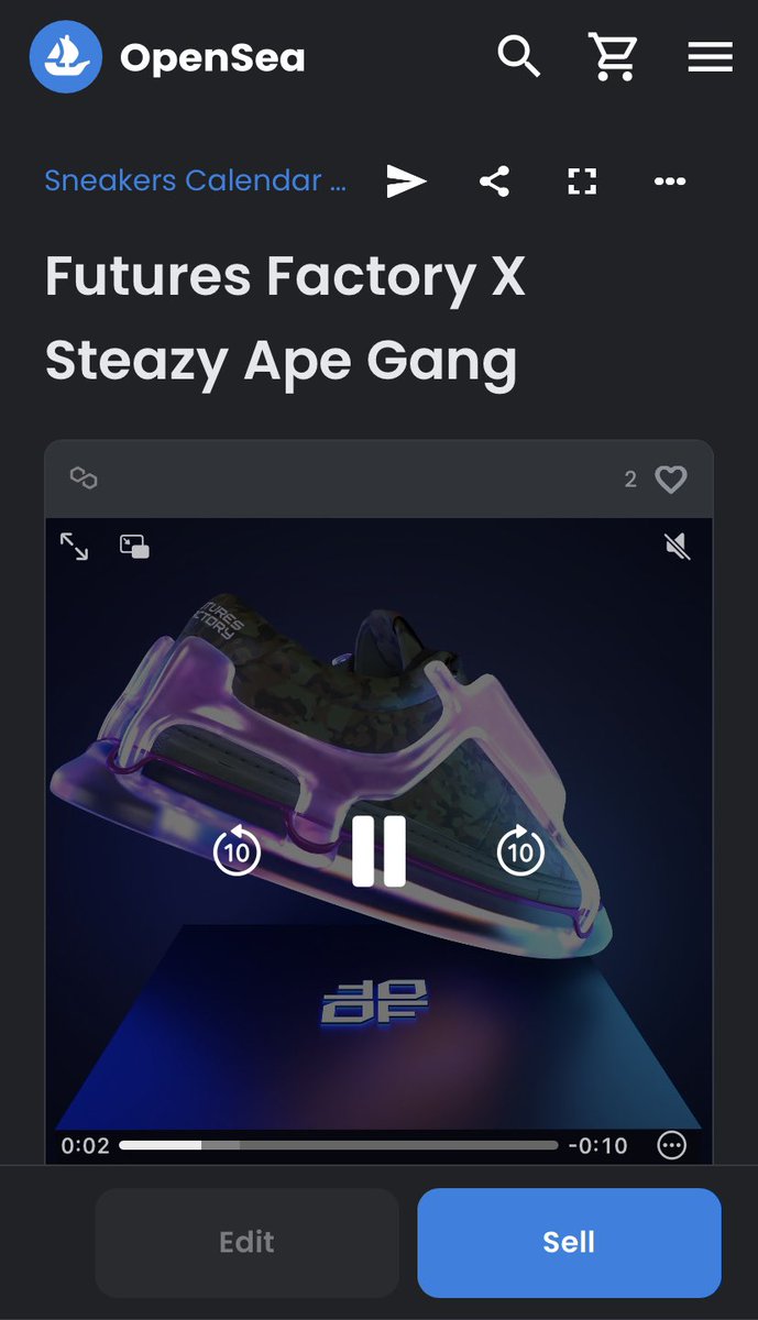 BlakaFlakaTHC's tweet photo. I received my
@steezyapegang shoes #NFT from @futures_nft overnight for my Sneakers #AdventCalendar and I must say, they’re some mighty fine looking kicks!
I appreciate you all!! 💯🫶🏼
LFG!!
#SteezyApeGang #HMN5 #FuturesFactory #Crew3xyz https://t.co/zWZ72o67iZ