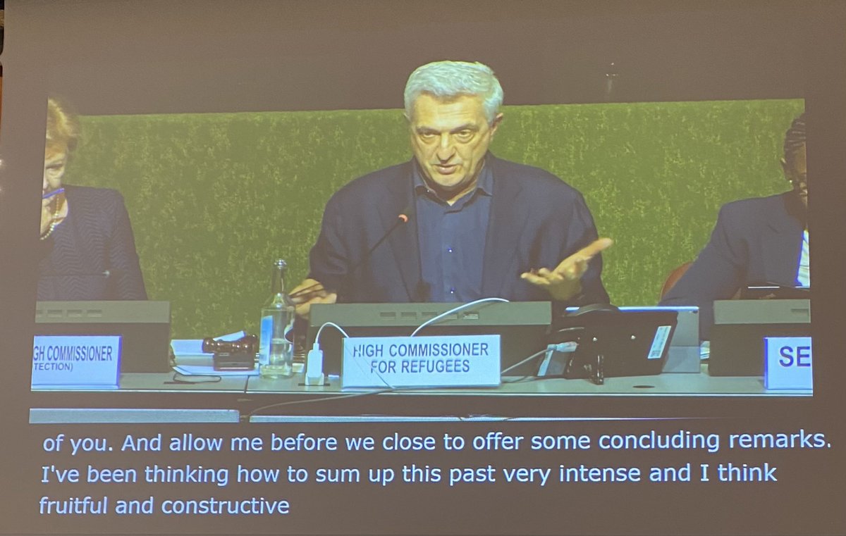louiseleech's tweet image. “… intense, fruitful and constructive dialogue …”  Filipino Grandi eloquently summarises two full days of discussion on #developmentcoordination with a focus on #protection #inclusion and #dignity