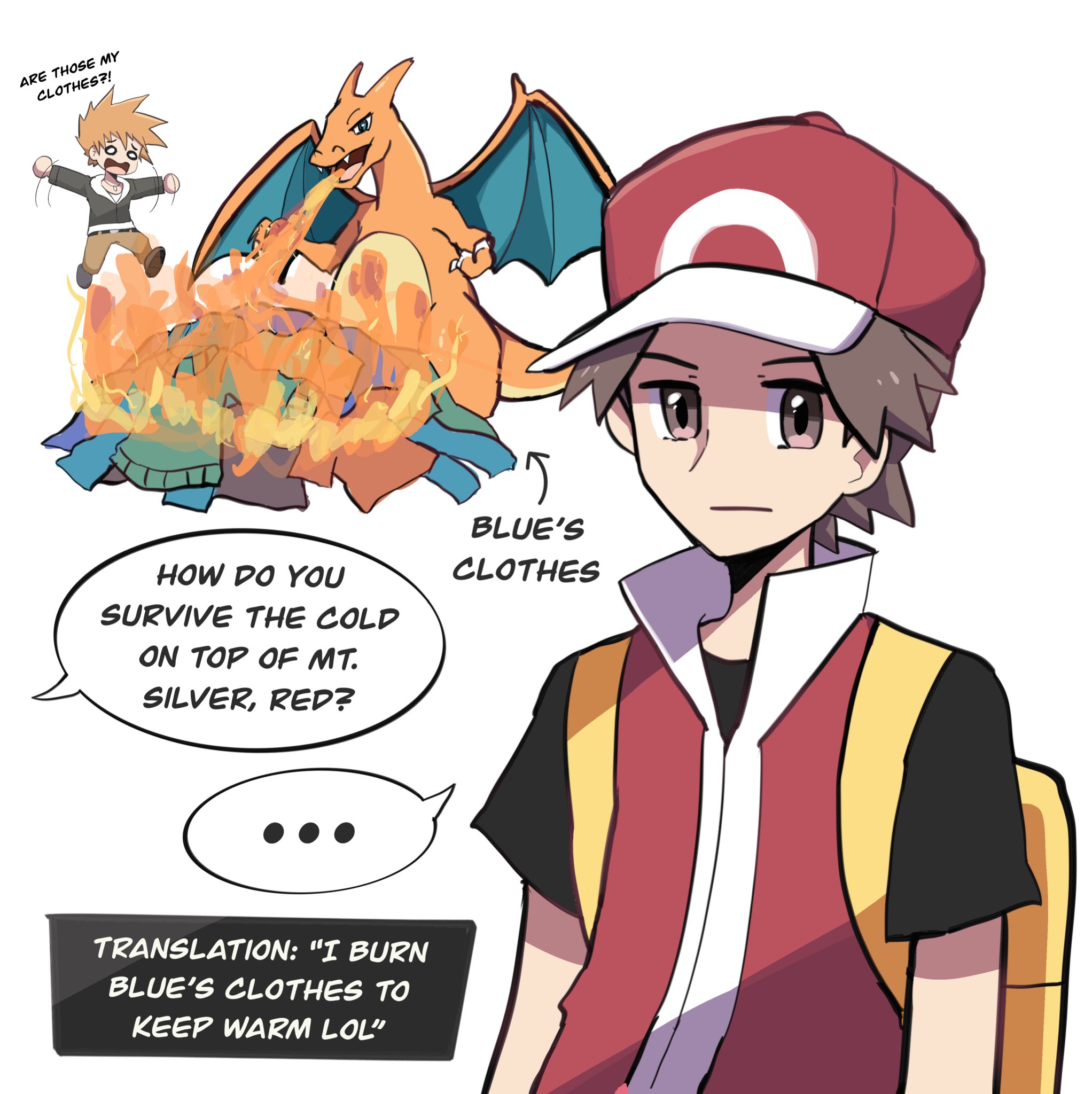 Touya! ☆ on X: Red gets an interview about his Pokemon training on Mt.  Silver:  / X