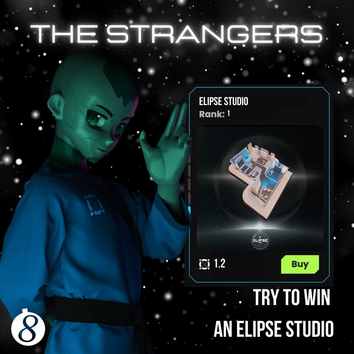 THE STRANGERS - ADVENT CALENDAR 🎄

8th day of our advent calendar 👀

The Elipse Studio launch is around the corner 👀

And are offering a chance to win a Studio NFT 🏠

To enter : 
▪️ RT &amp; ♥️
▪️ Follow <a href="/StrangersNFTs/">The Strangers 🧪🌓</a> &amp; <a href="/Elipse_labs/">ELIPSE LABS</a>

Winner will be announce in 48 hours.