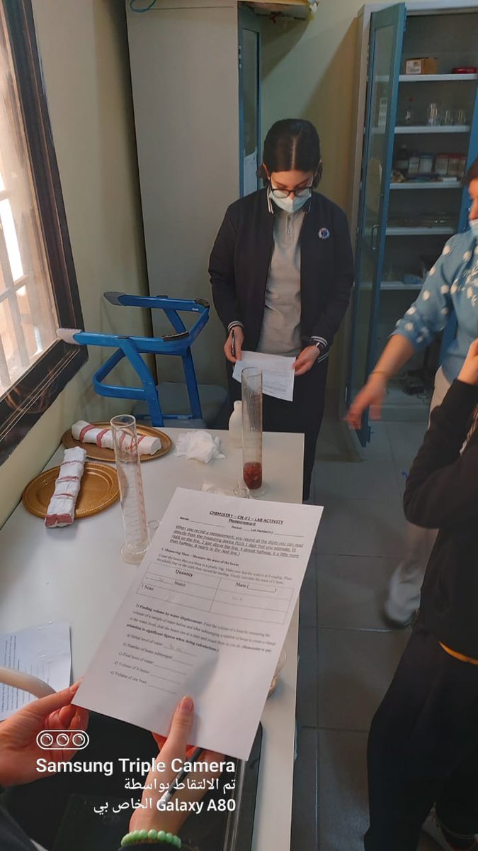 When learners are at the lab, there are plenty of chance to teach and practice multiple concepts and skills. In this lab session, my  learners counted seeds, measured their mass, measured their volume using water displacement, and calculated their density #chemistryinaction