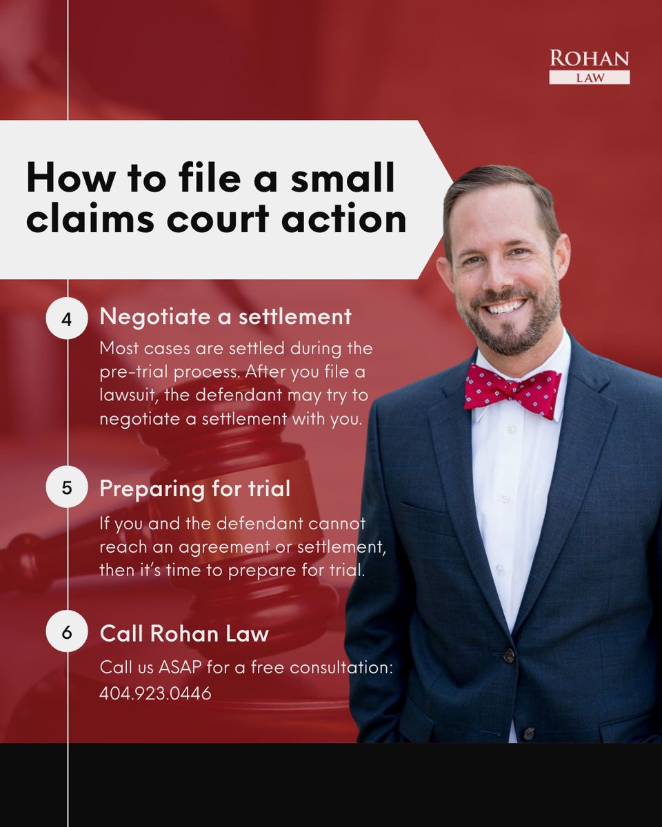 🧵
If someone owes you money, here's how you can file a small claims court action.

#smallclaims #smallclaimscourt #atllawyer #criminallaw #criminalcase #criminallawyer #criminalattorney #sandysprings #sandyspringsga #NorthAtlanta #atlantalawyer #atlantaattorney