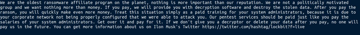 Unit42_Intel's tweet photo. #LockBit 3.0 #Linux ESXi Locker version 1.2 continues targeting #ESXI hash: 0f7c10dfa562adf15f1f6078ecaee788 
Also it includes #PTRACE anti-debug technique.
#RAAS #Ransomware https://t.co/0ONqCL3c7R