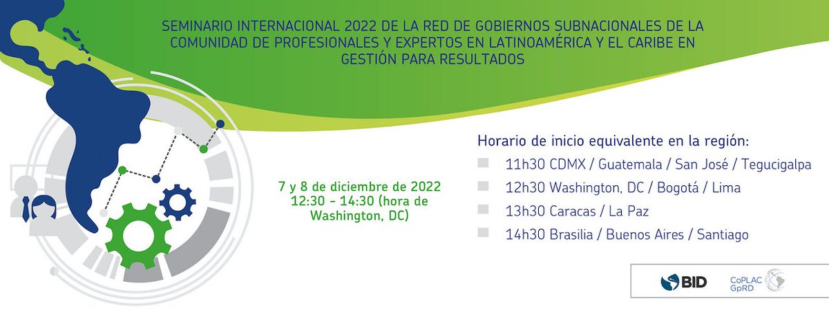 Mballesca's tweet photo. Por iniciar segundo día del Seminario Internacional de Gestión para Resultados en Gobierno Subnaconales de América Latina de la  @CoPLACGpRD @el_BID.

Acá el enlace para conectarse .. TE ESPERAMOS!!
https://t.co/nCnQKp8OXu
Meeting ID: 89411539121 https://t.co/l6ye13e7Vb