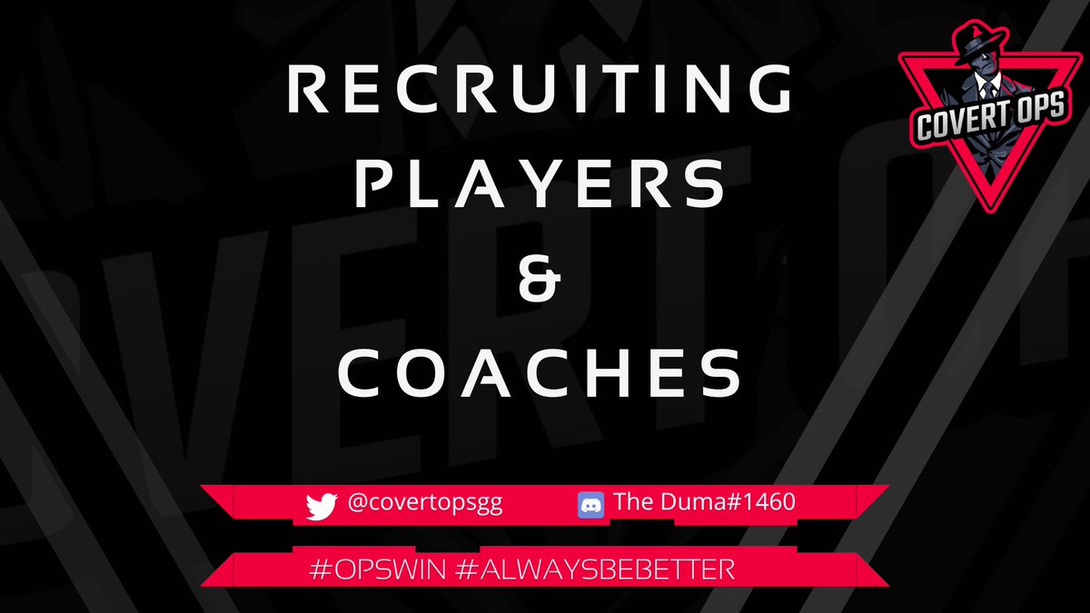 🚨Recruiting🚨

👀We are looking for Coaches and Players on every position.

🎯Goal: Promote to div 3

Just fill out this form: forms.gle/RKotBFFPKXzTXC…

or msg us directly

Tags and RTs much apreciated