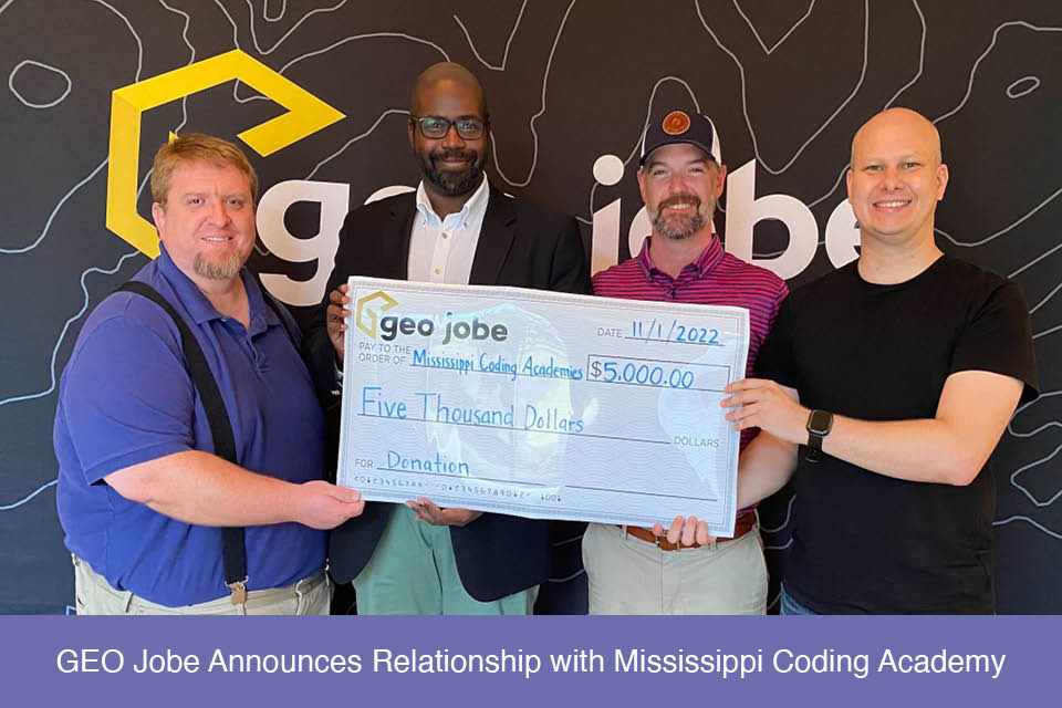 GEOjobeGIS's tweet photo. GEO Jobe is pleased to continue to support the @MSCodeAcademies in Gulfport! We are fortunate to have some recent graduates on the GEO Jobe team as well!

#GIS #CodeAcademies #Donation 

https://t.co/30qIRLshlo https://t.co/ZrMuaDpM3Q