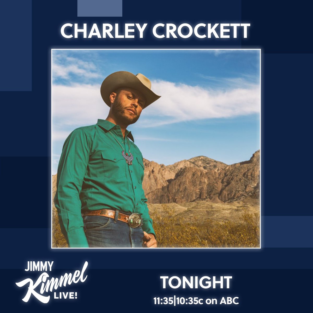 Tune in tonight to catch me and the Blue Drifters on <a href="/JimmyKimmelLive/">Jimmy Kimmel Live</a>.